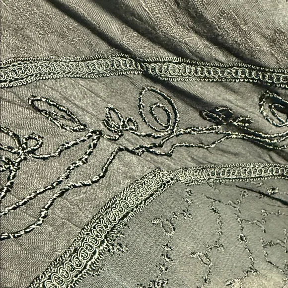 Advance Apparels Forest Green 🌳 Embroidered Boho Maxi Skirt with tie waist - Picture 7 of 10